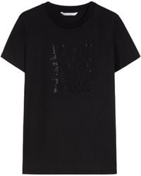 Max Mara - Giovane Logo Embroidered Crewneck T-Shirt - Lyst