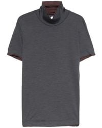 Eleventy - High-Neck Short-Sleeve Top - Lyst