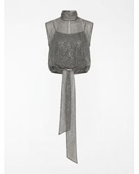 Gucci - Sleeveless Bow-Detail Blouse - Lyst
