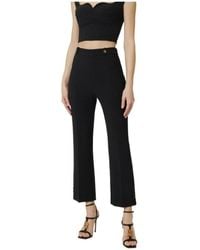 Elisabetta Franchi - Pressed Crease Trousers - Lyst