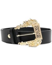 Versace Jeans Couture - Baroque-Buckle Leather Belt - Lyst
