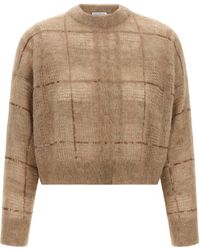 Brunello Cucinelli - Sequin Check Sweater - Lyst