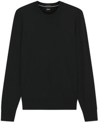 BOSS - Long-Sleeved Wool Sweater - Lyst