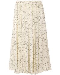 Magda Butrym - Polka Dot Pleated Midi Skirt - Lyst