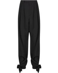 Chloé - Chloé Pleated Tie-Hem Pants - Lyst