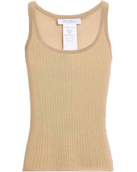 Max Mara - Solid Color Sleeveless Knit Top - Lyst