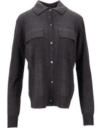 P.A.R.O.S.H. - Pocket Collared Cardigan - Lyst