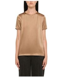 Max Mara - T-Shirt With Round Neck And Short Sleeves - Lyst