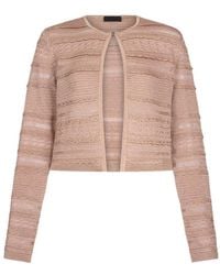 Liu Jo - Openwork Cropped Cardigan - Lyst