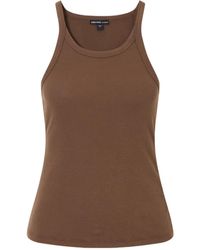 James Perse - Ribbed Cotton-Blend Tank - Lyst