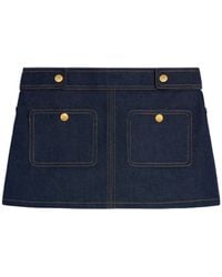 Celine - Trapeze Mini Skirt - Lyst
