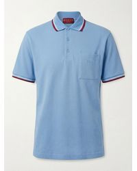 Gucci - Cotton Piquet Polo Shirt With Embroidery - Lyst