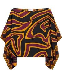 PUCCI - Labirinto Print Silk Blouse - Lyst