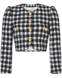 Alessandra Rich - Vichy Tweed Single-Breasted Blazer - Lyst