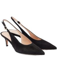 Gianvito Rossi - Solid Suede Slingback Pumps - Lyst