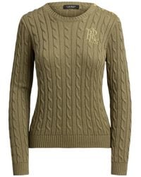 Ralph Lauren - Classic Cable Knit Sweater - Lyst