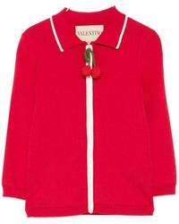 Valentino - Cherry Embellished Knitted Top - Lyst