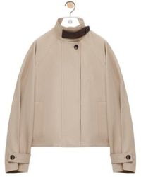 Loewe - Funnel-Neck Long-Sleeve Cotton Blend Parka Jacket - Lyst