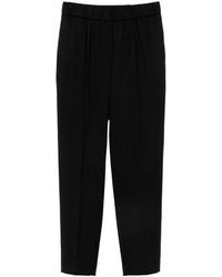 Peserico - Elasticated-Waistband Pressed-Crease Trousers - Lyst