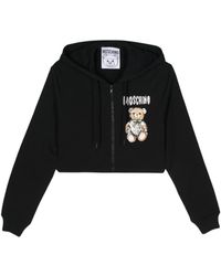Moschino - Cotton Cropped Hoodie - Lyst