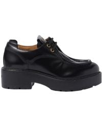 Miu Miu - Leather Lace-Up Shoes - Lyst