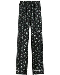 Dolce & Gabbana - Floral Printed Twill Vanity Trousers - Lyst