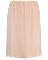 Gucci - Lace Trim Detail Midi Skirt - Lyst