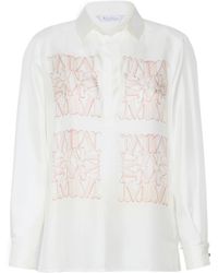 Max Mara - Filtro Logo Printed Button-Up Shirt - Lyst