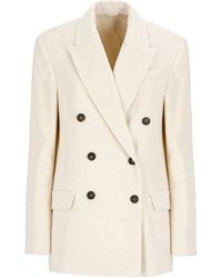 Brunello Cucinelli - Corduroy Double-Breasted Blazer - Lyst