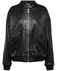 Stouls - Pharrell Leather Bomber Jacket - Lyst