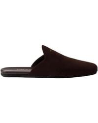 Prada - Round Toe Flat Slippers - Lyst