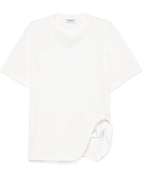 The Attico - The Cropped Seam-Detail T-Shirt - Lyst