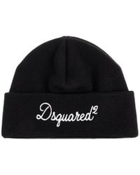 DSquared² - Logo-Embroidered Beanie Hat - Lyst