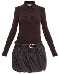 The Attico - The Belted Cut-Out Mini Dress - Lyst