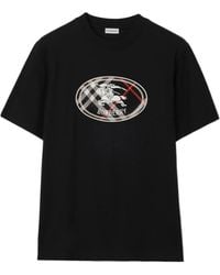 Burberry - Logo Detailed Crewneck T-Shirt - Lyst