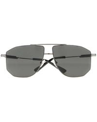 Bottega Veneta - Eyewear Aviator Frame Sunglasses - Lyst