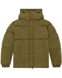 DIESEL - Hooded Zip-Up Padded Jacket - Lyst