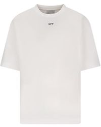 Off-White c/o Virgil Abloh - Thinkman Logo Printed Crewneck T-Shirt - Lyst
