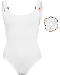 Burberry - Solid Color Swimsuit - Lyst