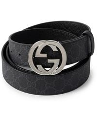 Gucci - Logo Plaque Belt - Lyst