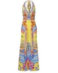 CAMILLA - Embellished Halterneck Silk Crêpe Jumpsuit - Lyst