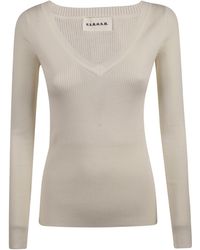 P.A.R.O.S.H. - P.A.R.O..H. V-Neck Knitted Jumper - Lyst