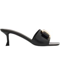 Ferragamo - Ferragamo Bow-Detailed Slip-On Sandals - Lyst