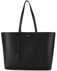 Saint Laurent - E/W Logo Detailed Tote Bag - Lyst