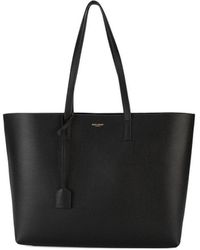 Saint Laurent - E/W Logo Detailed Tote Bag - Lyst