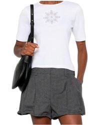 Twinset - Floral-Applique Crewneck T-Shirt - Lyst