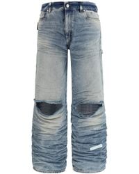 PDF CHANNEL - Pdf Rich Kid Distressed Wide-Leg Jeans - Lyst