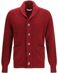 Brunello Cucinelli - Collared Long-Sleeved Knit Sweater - Lyst