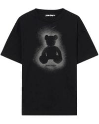 Palm Angels - Spray Bear Printed Crewneck T-Shirt - Lyst