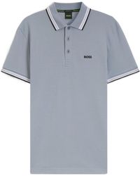BOSS - Paddy Logo-Embroidered Tipped Polo Shirt - Lyst